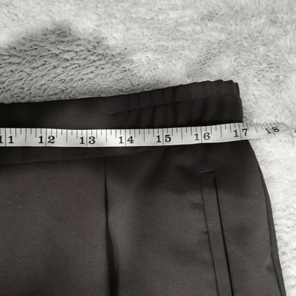 Reiss Trousers Mens 34 (34x28) Dark Aubergine Wool Nakata Drawstring Relaxed - Picture 7 of 16